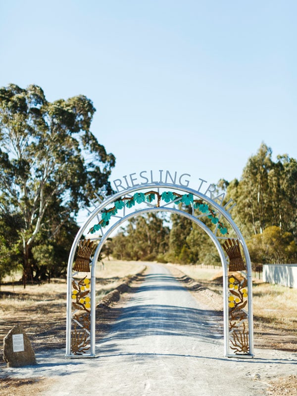 the entrance to Clare Valley's Riesling Trail