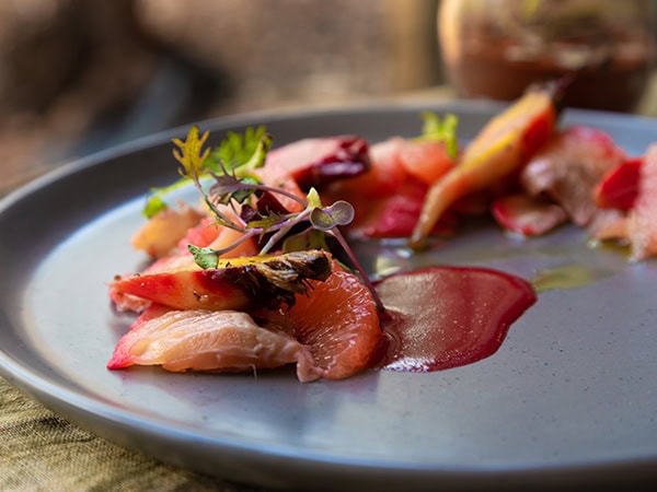 dish at Saltbush restaurant in alice springs