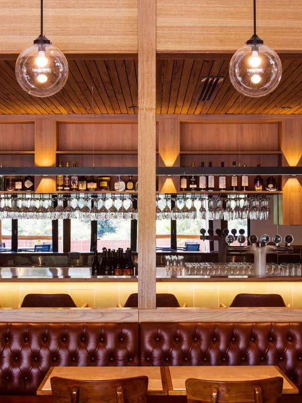 the bar interior details of Sidewood Restaurant