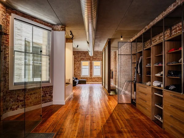 a modern industrial-style apartment with cabinets at Soho in Freo, Fremantle