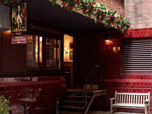 The Duke of Clarence entrance exterior 