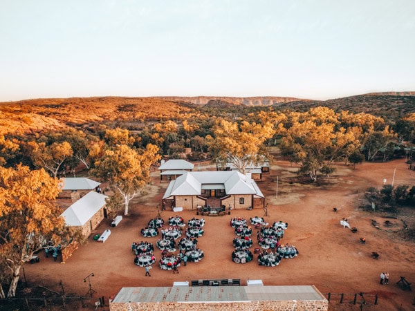 an aerial view of the Alice Springs Telegraph Station