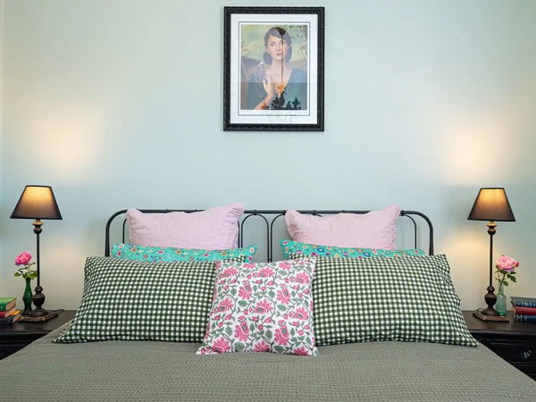 a vintage bed at The Harriette, Lobethal