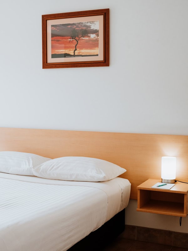the bed at The Hedland Hotel