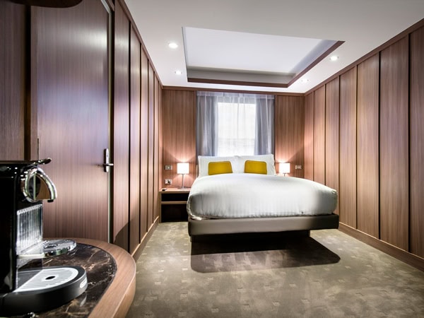 the bedroom at The Hougoumont