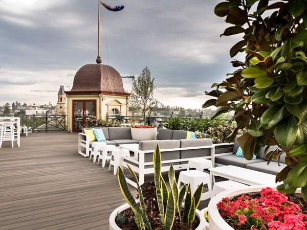 the rooftop bar at The National Hotel, Fremantle