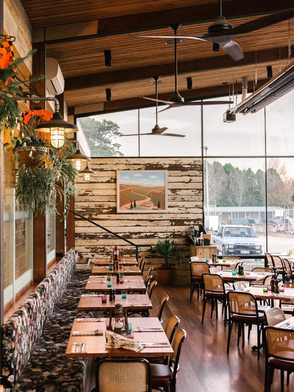 the restaurant interior of Uraidla Hotel