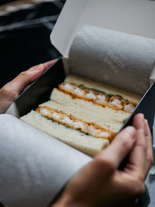 a box of Japanese sandwiches at Saint Dreux, best cafes in Melbourne