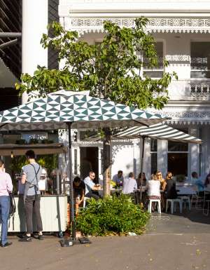 the cafe exterior of The Kettle Black, Melbourne