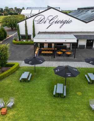 Aerial view of di Giorgio winery in Coonawarra