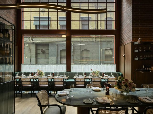 the dining interior of Marmelo restaurant, Melbourne