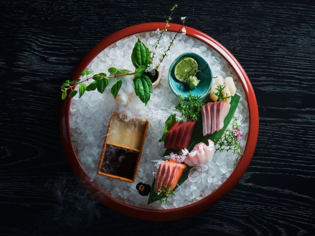 a creative Japanese-Chinese dish at Yugen Dining, Melbourne