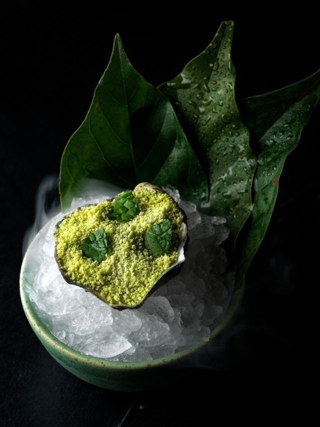 oyster at Vue De Monde restaurant, Melbourne