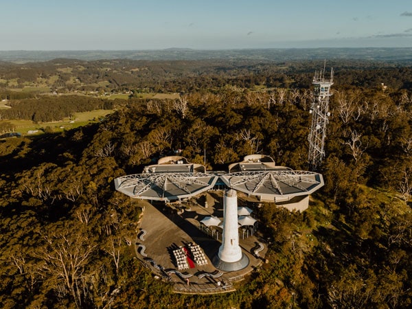 an aerial view of The Summit Cafe, Crafers