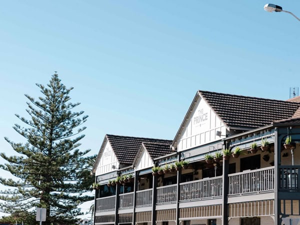 the property exterior of The Prince of Merewether in Newcastle
