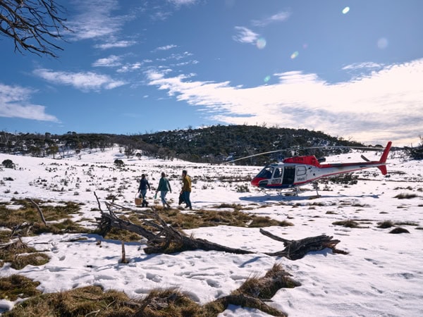 A helicopter flight in the Snowy Mountains, NSW