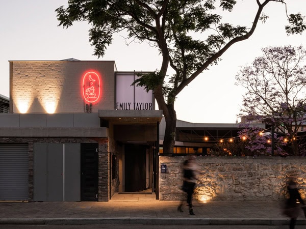 the restaurant exterior of Emily Taylor at The Warders Hotel, Fremantle