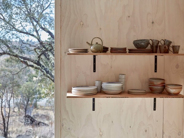 ceramic homewares displayed at Feldmark Pottery, Jindabyne