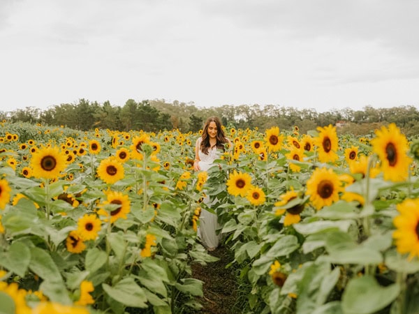 a woman exploring Glenbernie Family Farms, NSW