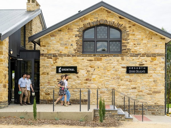 friends exploring the Grunthal Brewery in Hahndorf