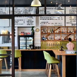 the taproom interior of Overland Brewers and Distillers