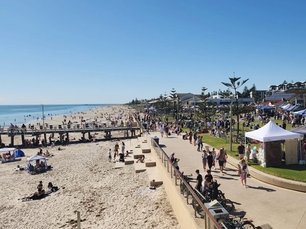 an aerial view of Henley Square Markets