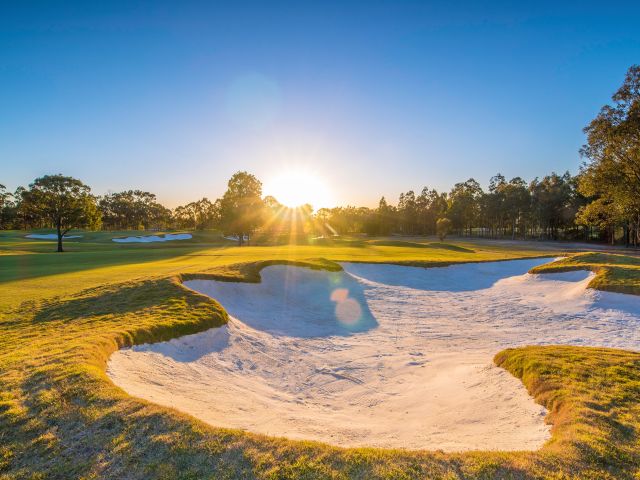 the golf course at Oaks Cypress Lakes Resort, Hunter Valley