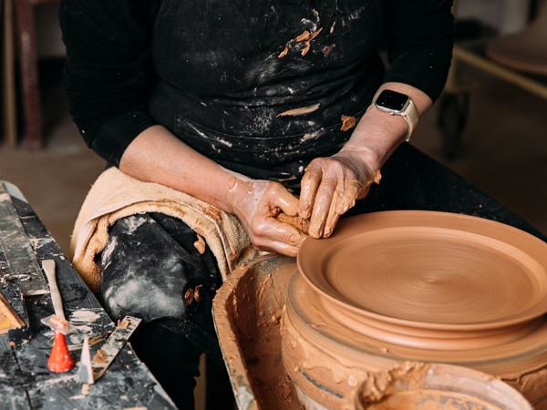pottery making at Jam Factory, Adelaide