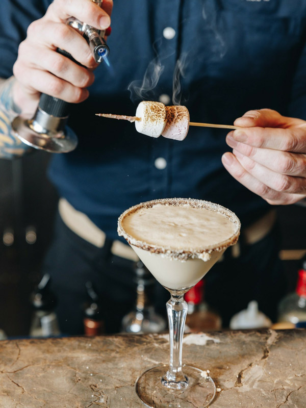 a cocktail drink at Banjo Patterson Inn, Jindabyne