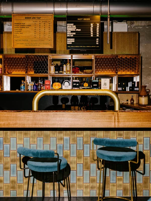 Inside Manky Sally's bar in Salamanca Place