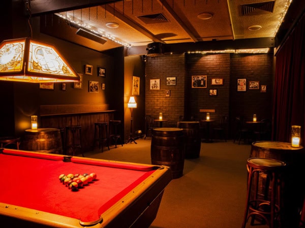 a billiard pool table at Midnight Rambler, Launceston