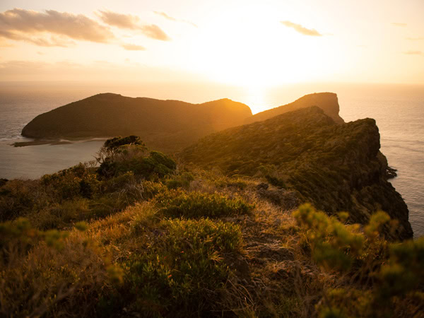 sunset views over the North Head, Lord Howe Island