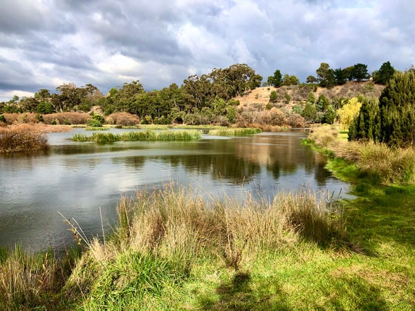the river at Old Mac’s Farm Stay, Launceston