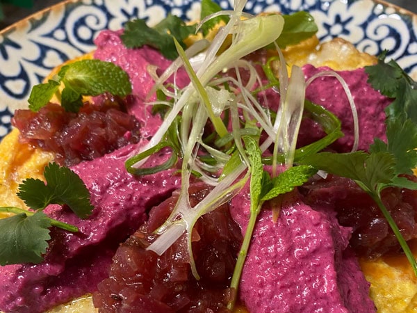 close up of a Middle Eastern dish at Real Falafel