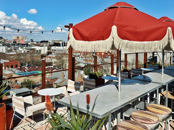 the rooftop restaurant at The StandardX Melbourne
