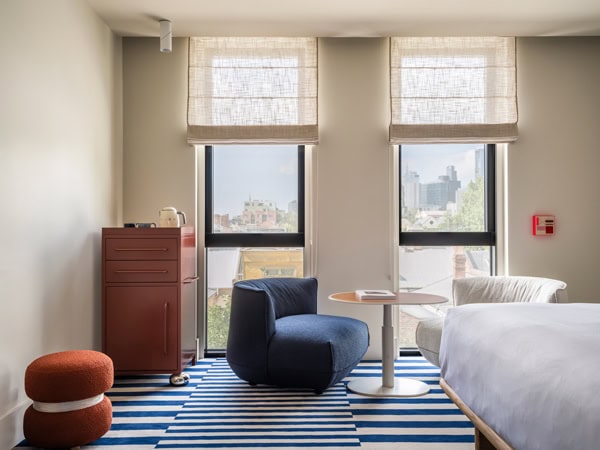 the bedroom interior at The StandardX Melbourne