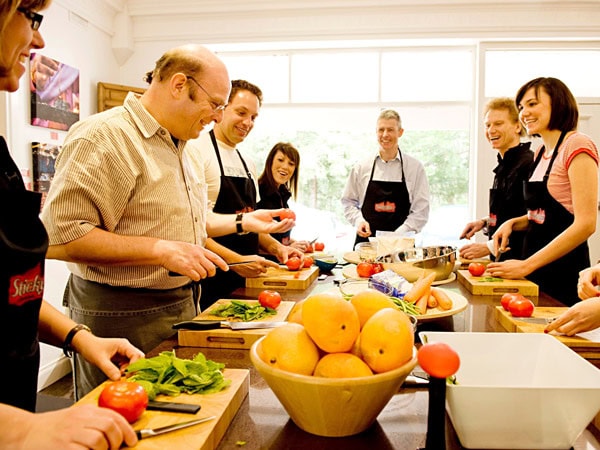 a cooking class at Sticky Rice Cooking School