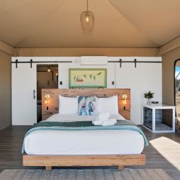 Inside the Beltree glamping tent in the Hunter Valley