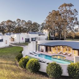 an aerial view of Tower Lodge, Hunter Valley