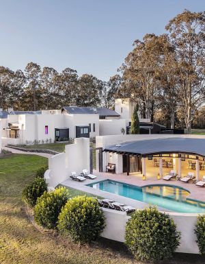 an aerial view of Tower Lodge, Hunter Valley