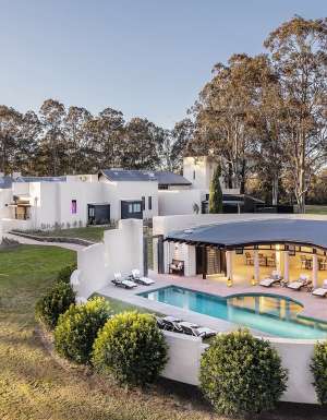 an aerial view of Tower Lodge, Hunter Valley