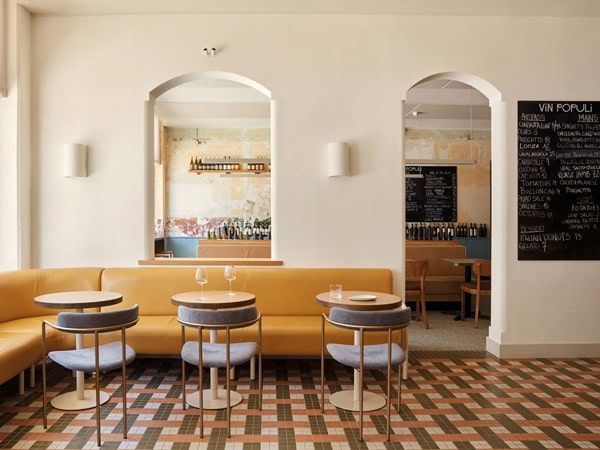 the restaurant interior of Vin Populi, Fremantle