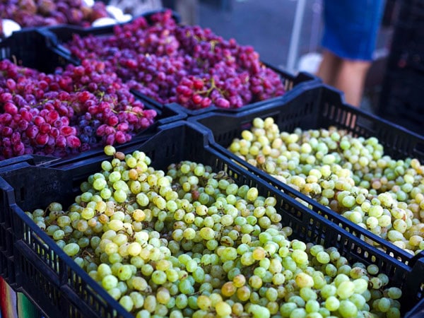grapes on display at Wilunga Farmers Market