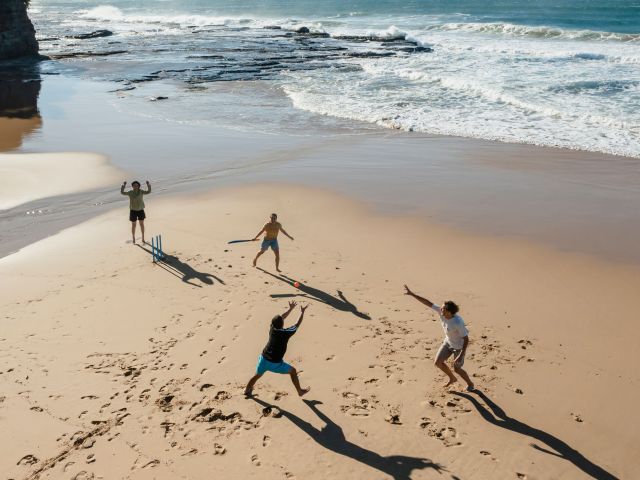 beach cricket on Coledale Beach