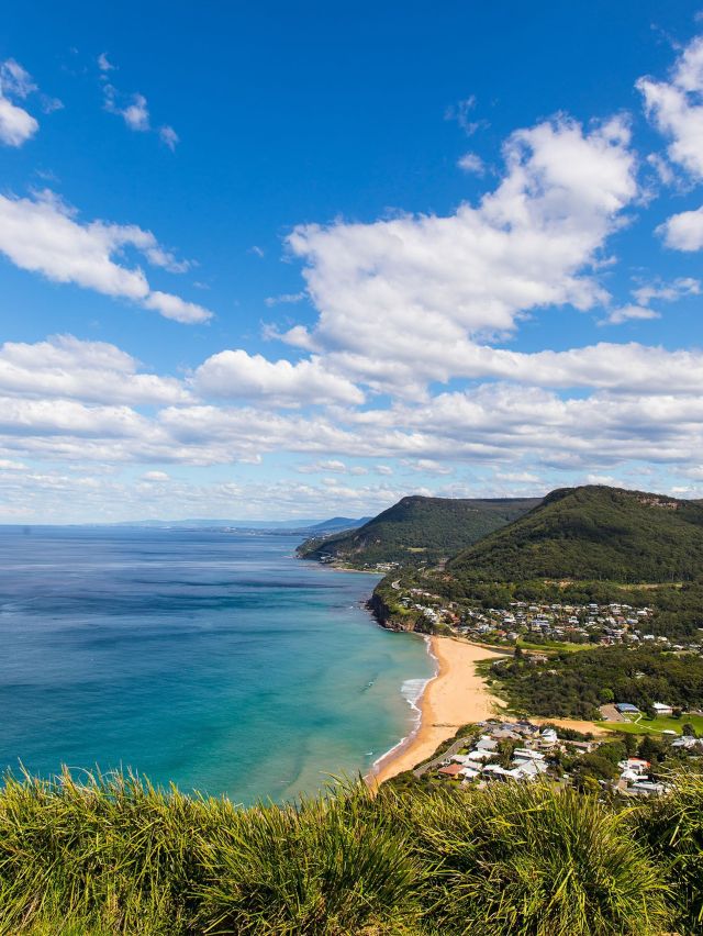 the Stanwell Park Beach from above