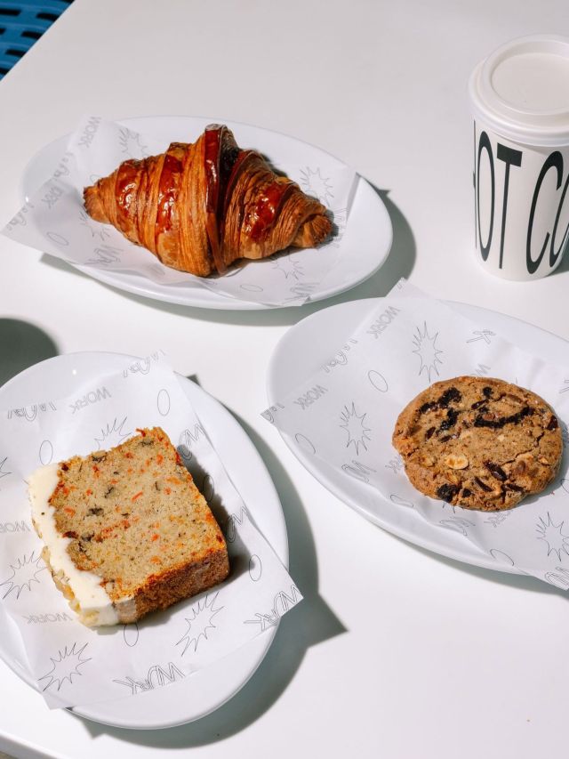 pastries and coffee at WORK, Adelaide