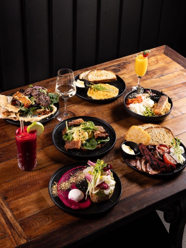 a brunch spread at Thirty Five Stirling, Adelaide
