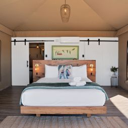 a glamping tent at The Beltree