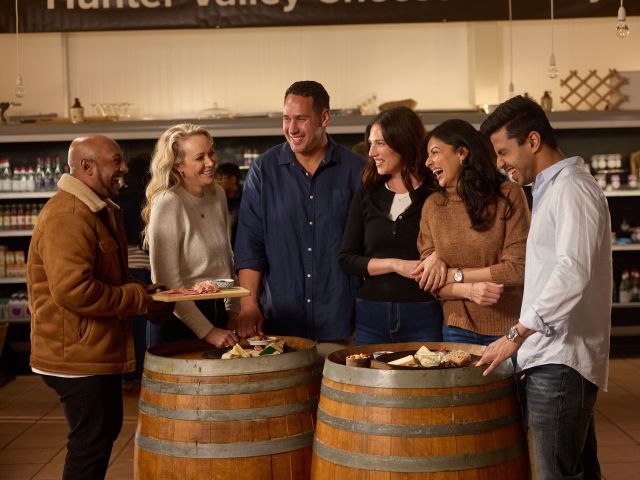 cheese tasting at Hunter Valley Cheese Factory