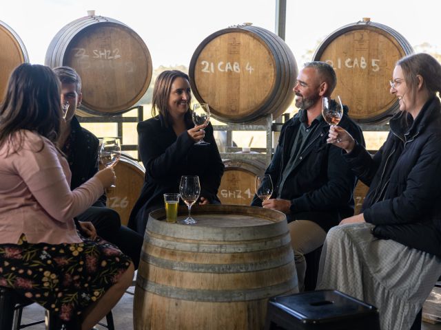 wine and cheese tasting at Two Fat Blokes